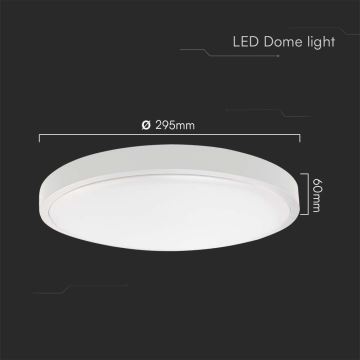 LED loftlampe til badeværelse LED/24W/230V IP44 3000K diameter 29 cm hvid