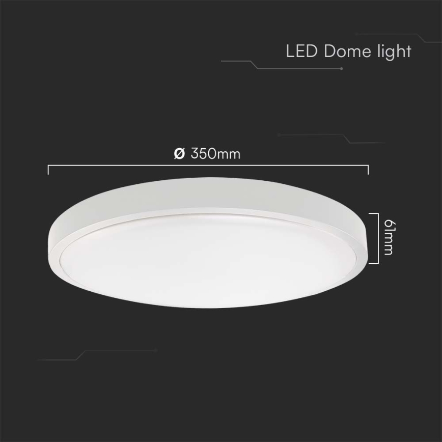 LED loftlampe til badeværelse LED/36W/230V IP44 3000K diameter 35 cm hvid