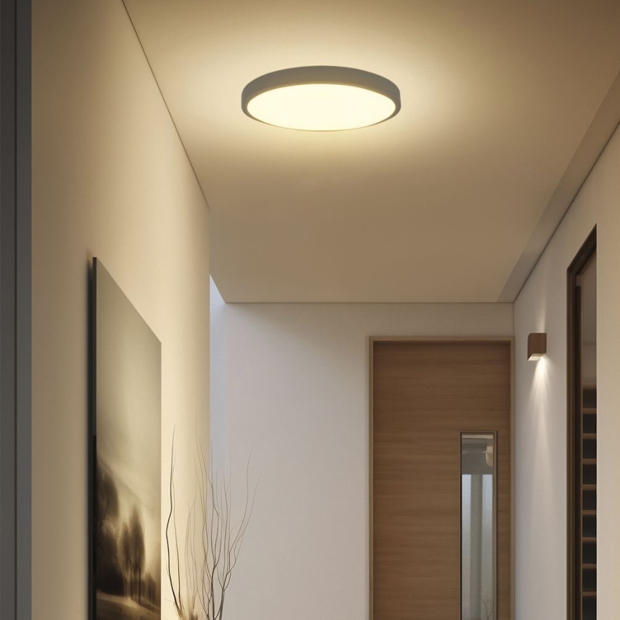 LED loftlampe til badeværelse LED/36W/230V IP44 6500K diameter 35 cm sort