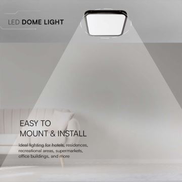LED loftlampe til badeværelse LED/48W/230V 3000K IP44 sort