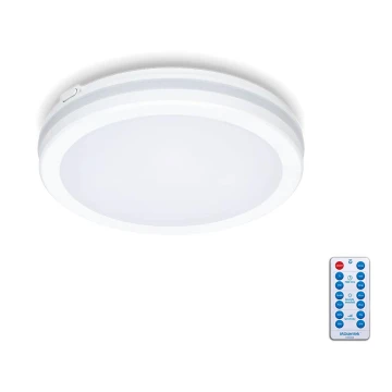 LED loftlampe til badeværelse med sensor LED/12W/230V 3000/4000/6500K IP65 diameter 20 cm hvid + fjernbetjening