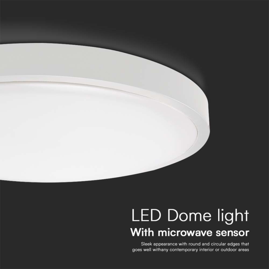 LED loftlampe til badeværelse med sensor LED/18W/230V IP44 3000K diameter 29 cm hvid + fjernbetjening