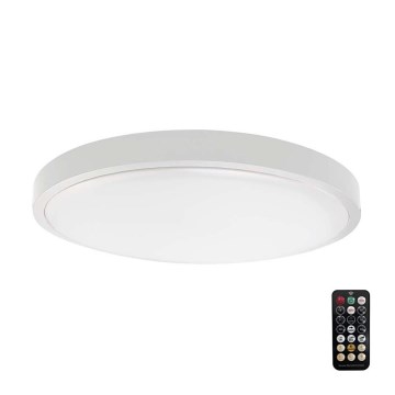 LED loftlampe til badeværelse med sensor SAMSUNG CHIP LED/18W/230V IP44 3000K diameter 29 cm hvid + fjernbetjening