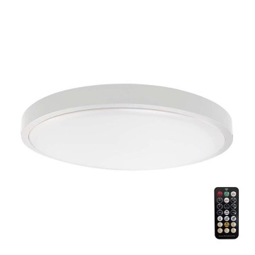 LED loftlampe til badeværelse med sensor SAMSUNG CHIP LED/18W/230V IP44 4000K diameter 29 cm hvid + fjernbetjening