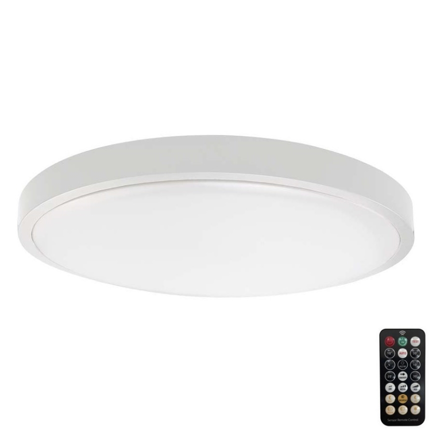 LED loftlampe til badeværelse med sensor SAMSUNG CHIP LED/24W/230V IP44 6500K diameter 35 cm hvid + fjernbetjening