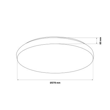 LED loftlampe til badeværelse PIRIUS LED/12W/230V diameter 28 cm IP44