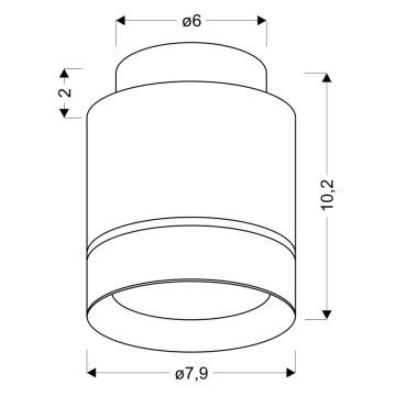 LED loftlampe TUBA LED/12W/230V