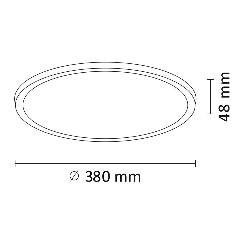 LED loftlampe WOODY LED/24W/230V diam. 38 cm