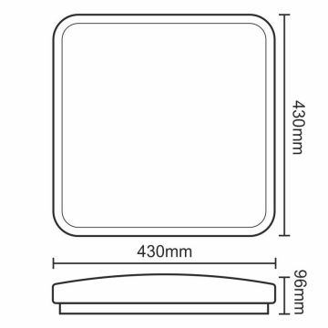 LED lysdæmper loftslampe LED/50W/230V