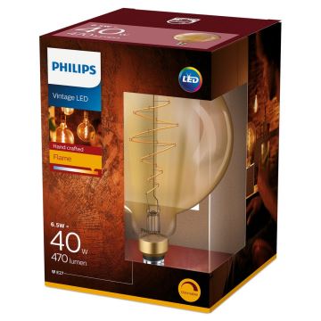 LED lysdæmper pære VINTAGE Philips G200 E27/6,5W/230V 2000K