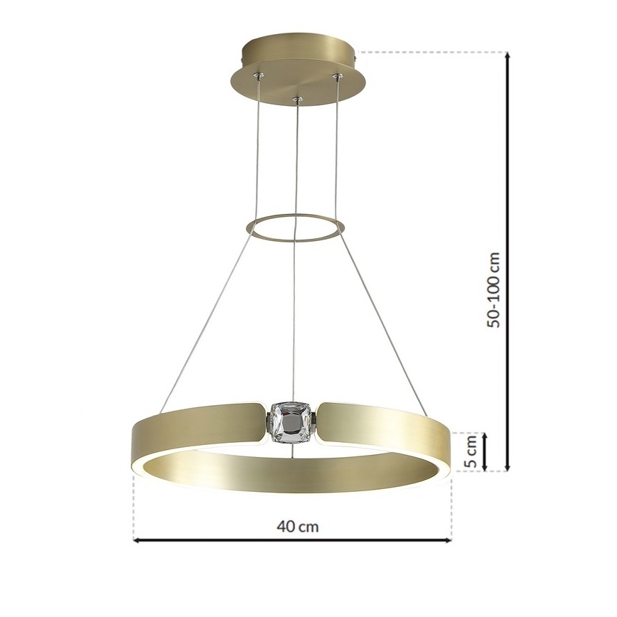 LED Lysekrone i snor SIRIUS LED/26W/230V