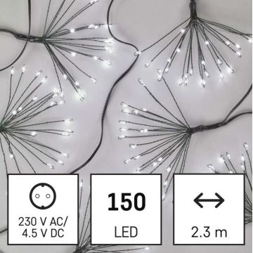 LED lyskæde 150xLED/5,35 m kold hvid