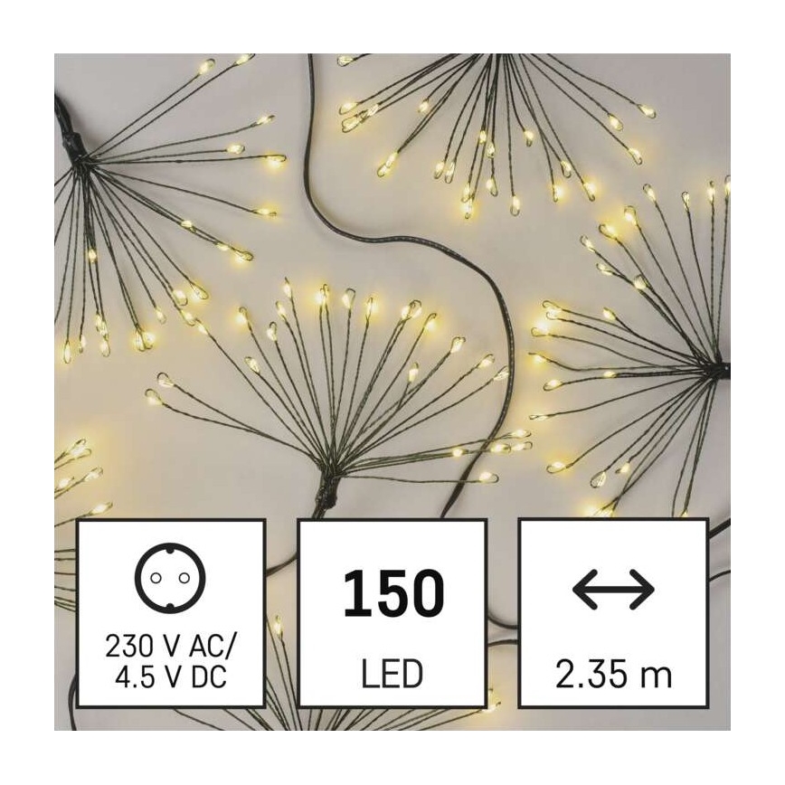 LED lyskæde 150xLED/5,35 m varm hvid