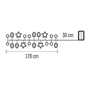 LED lyskæde 20xLED/2 m