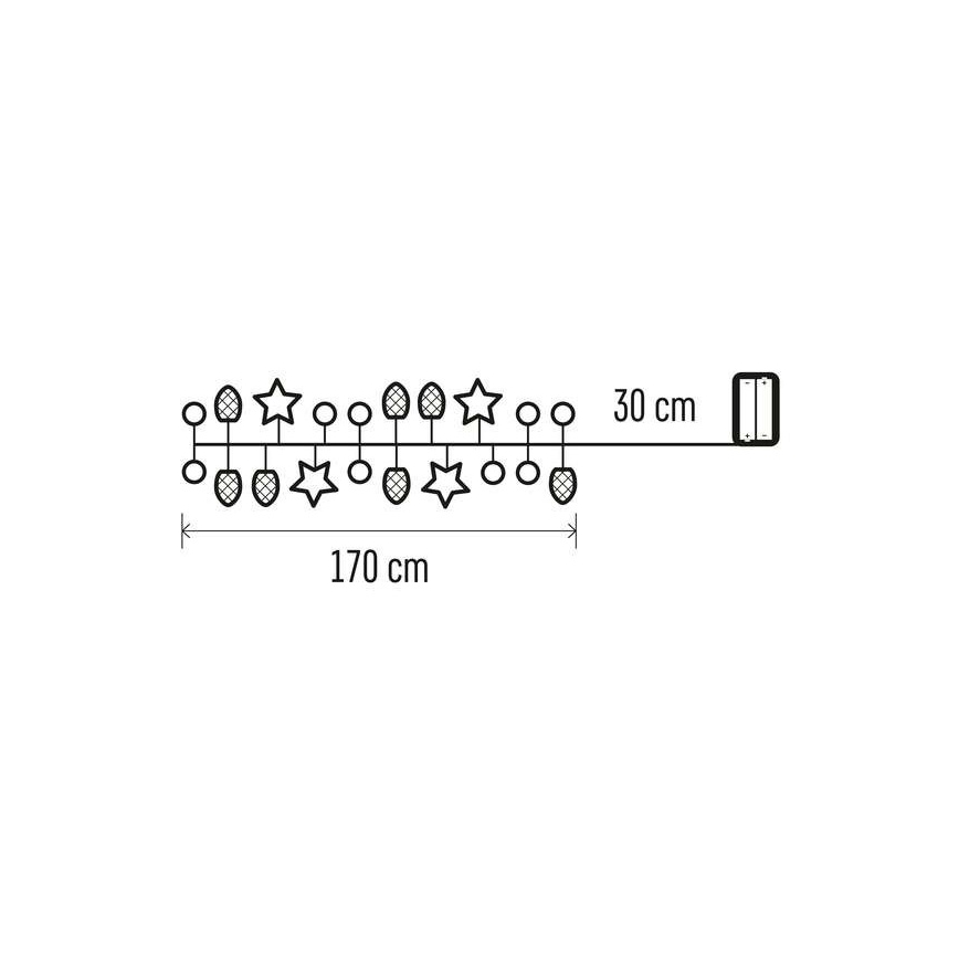 LED lyskæde 20xLED/2 m