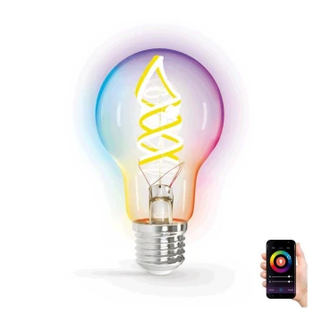 LED lyspære m. RGBW-farver FILAMENT A60 E27/4,9W/230V 2700K Wi-Fi - Aigostar