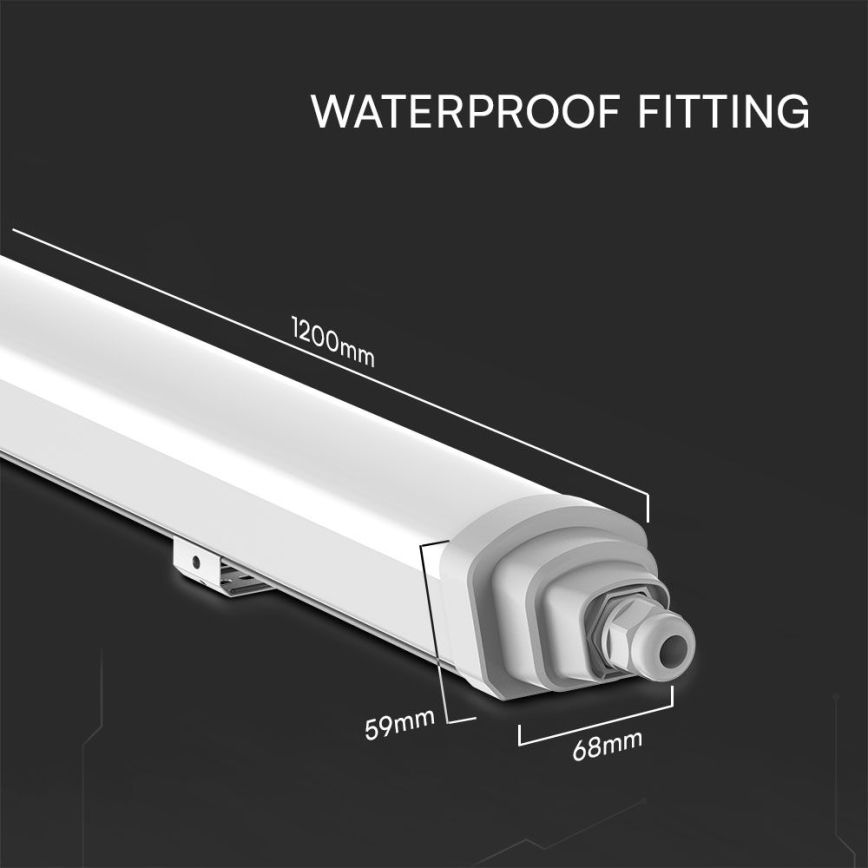 LED lysstofrør SAMSUNG CHIP LED/36W/230V 4000K IP65 120 cm