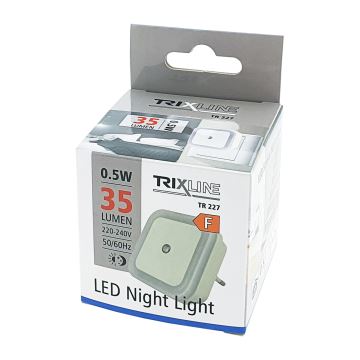 LED natlampe med sensor LED/0,5W/230V hvid