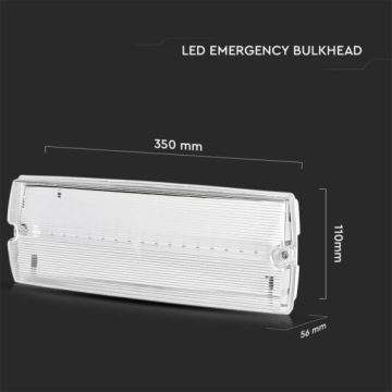 LED nødlampe EMERGENCY EXIT LED/3W/230V 6400K IP65