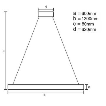 LED pendel dæmpbar LED/100W/230V 3000-6500K + fjernbetjening