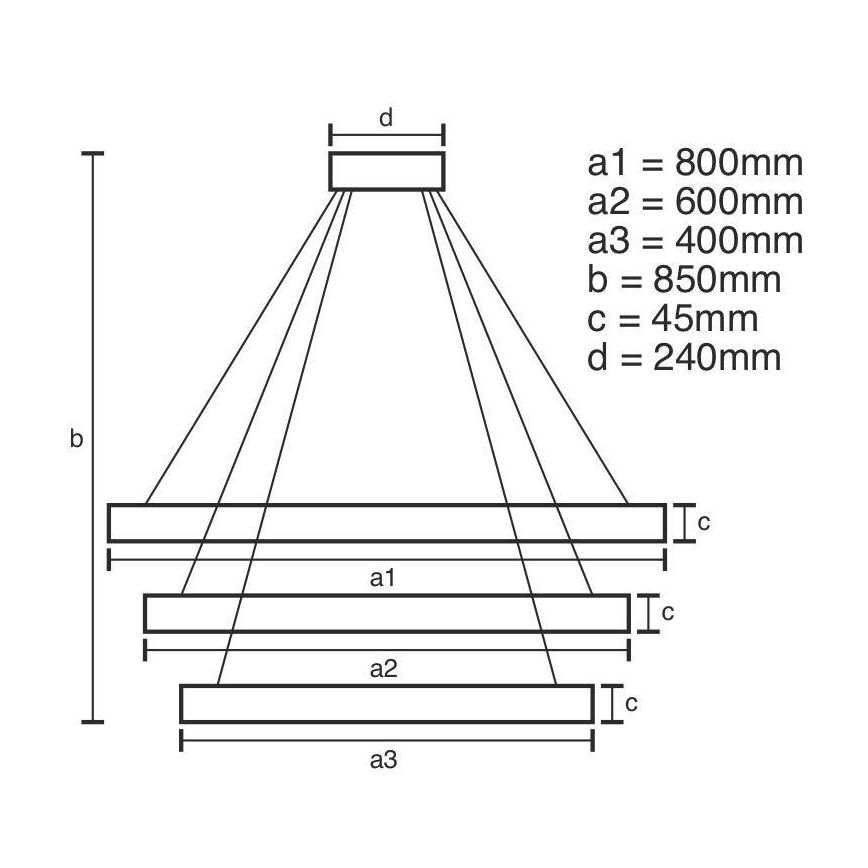 LED pendel dæmpbar LED/220W/230V 3000-6500K + fjernbetjening
