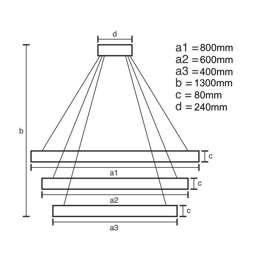 LED pendel dæmpbar LED/240W/230V 3000-6500K + fjernbetjening