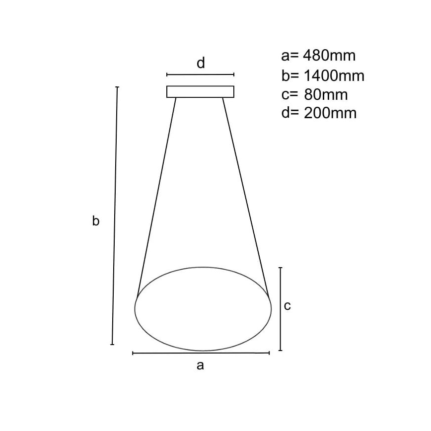 LED pendel dæmpbar LED/40W/230V 3000-6500K sort + fjernbetjening