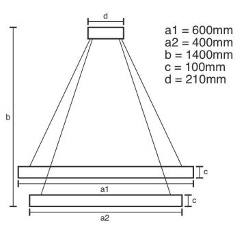 LED krystalpendel dæmpbar LED/65W/230V 3000-6500K krom + fjernbetjening