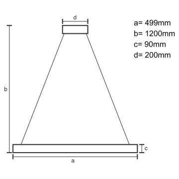 LED pendel dæmpbar LED/80W/230V 3000-6500K sort + fjernbetjening