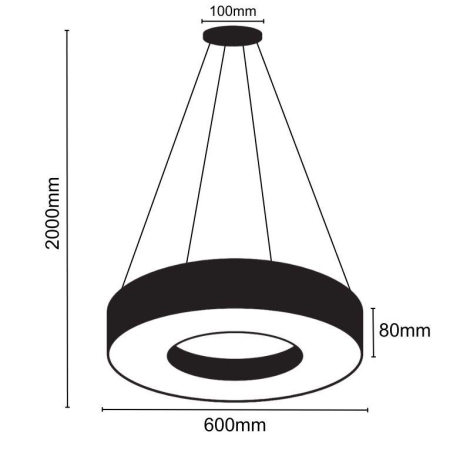 LED pendel LED/30W/230V 4000K diameter 60 cm