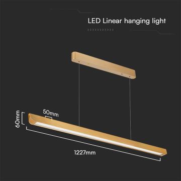 LED pendel LED/36W/230V 3000/4000/6400K guldfarvet
