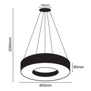 LED pendel LED/40W/230V 4000K diameter 80 cm