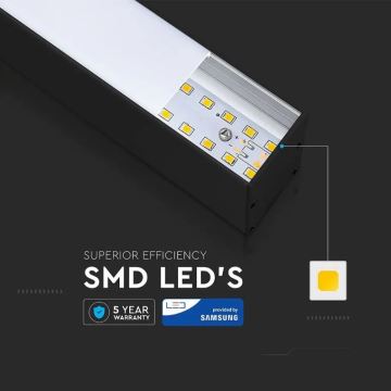 LED pendel SAMSUNG CHIP LED/40W/230V 4000K sort