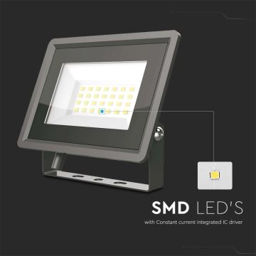 LED-projektør LED/20W/230V 6500K IP65 sort