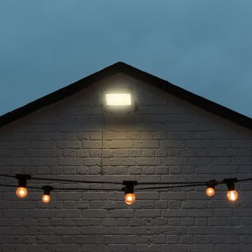 LED projektør m. RGBW-farver dæmpbar LED/50W/230V IP65 grå + fjernbetjening