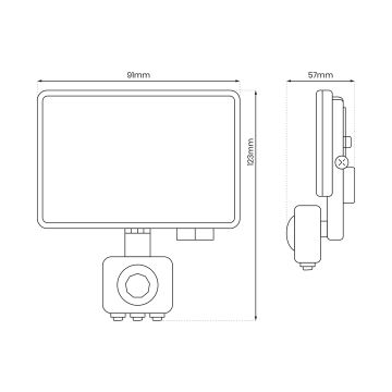 LED projektør med sensor LED/10W/230V 5000K IP44