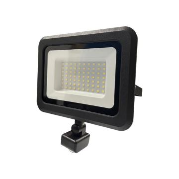 LED projektør med sensor LED/50W/230V 4000K IP44 sort