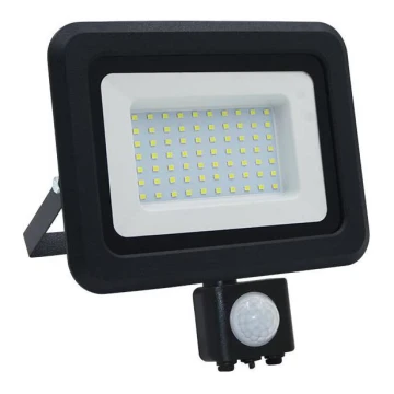 LED projektør med sensor LED/50W/230V 4000K IP65 sort