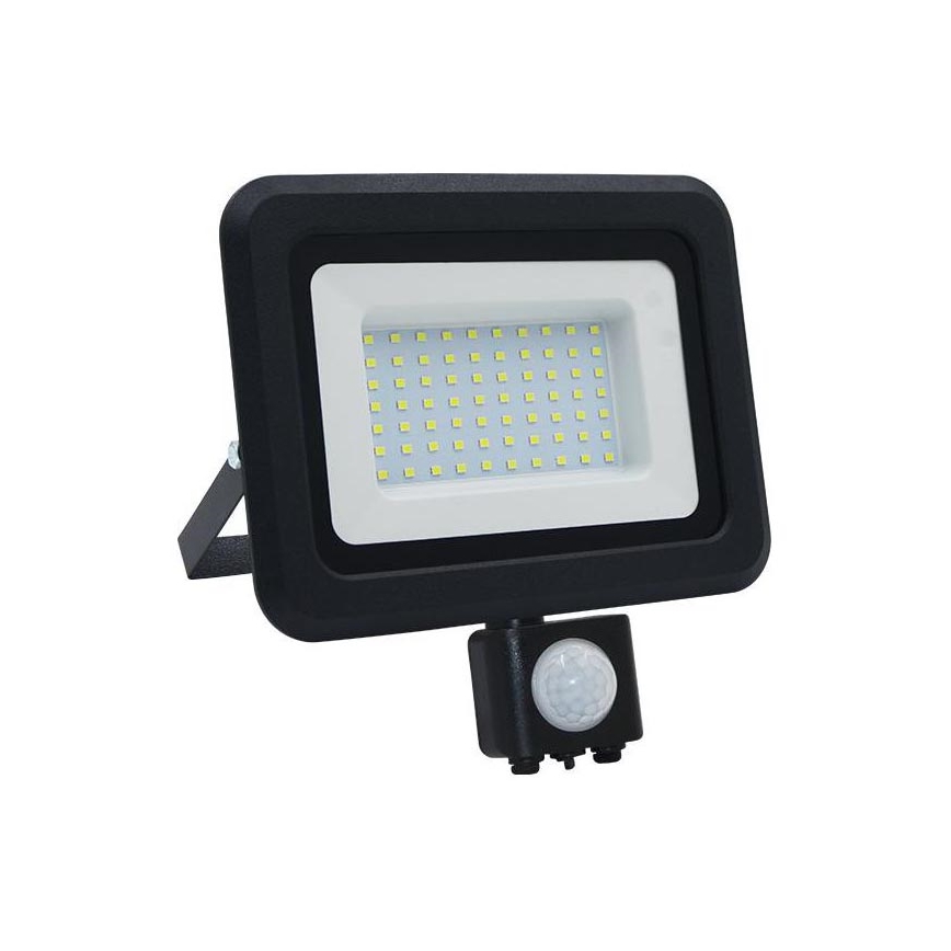 LED projektør med sensor LED/50W/230V 4000K IP65 sort