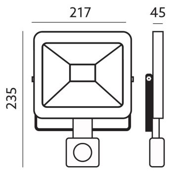 LED projektør med sensor LED/50W/230V 6500K IP44