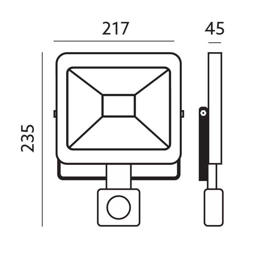 LED projektør med sensor LED/50W/230V 6500K IP44