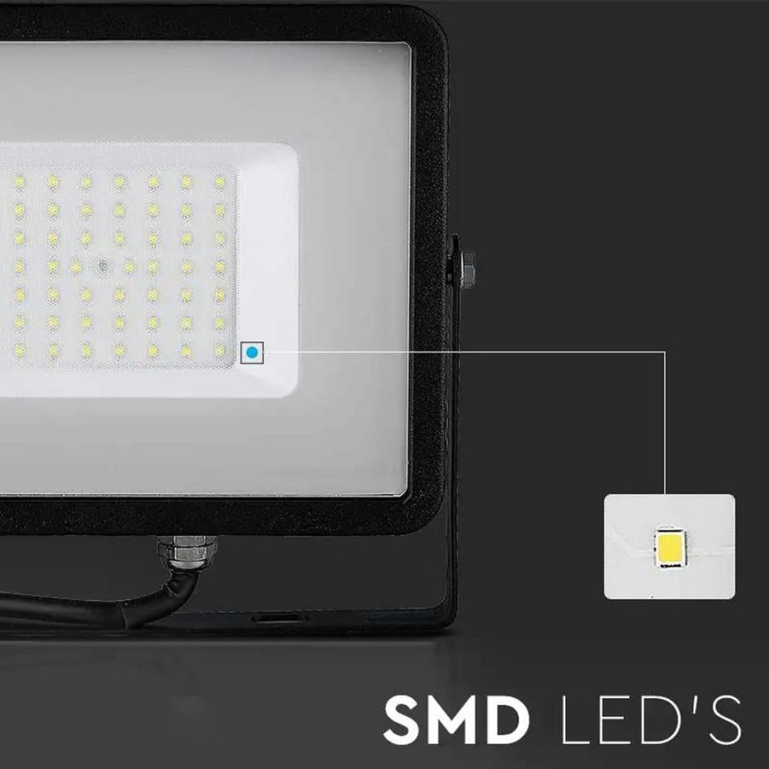 LED projektør SAMSUNG CHIP LED/50W/230V 3000K IP65 sort