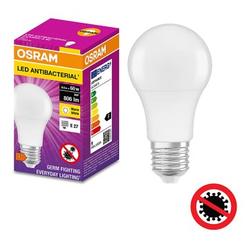 LED-pære antibakteriel A60 E27/8,5W/230V 2700K - Osram