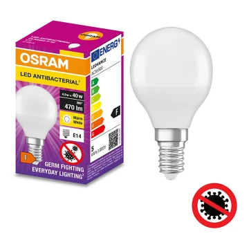 LED-pære antibakteriel P40 E14/4,9W/230V 2700K - Osram