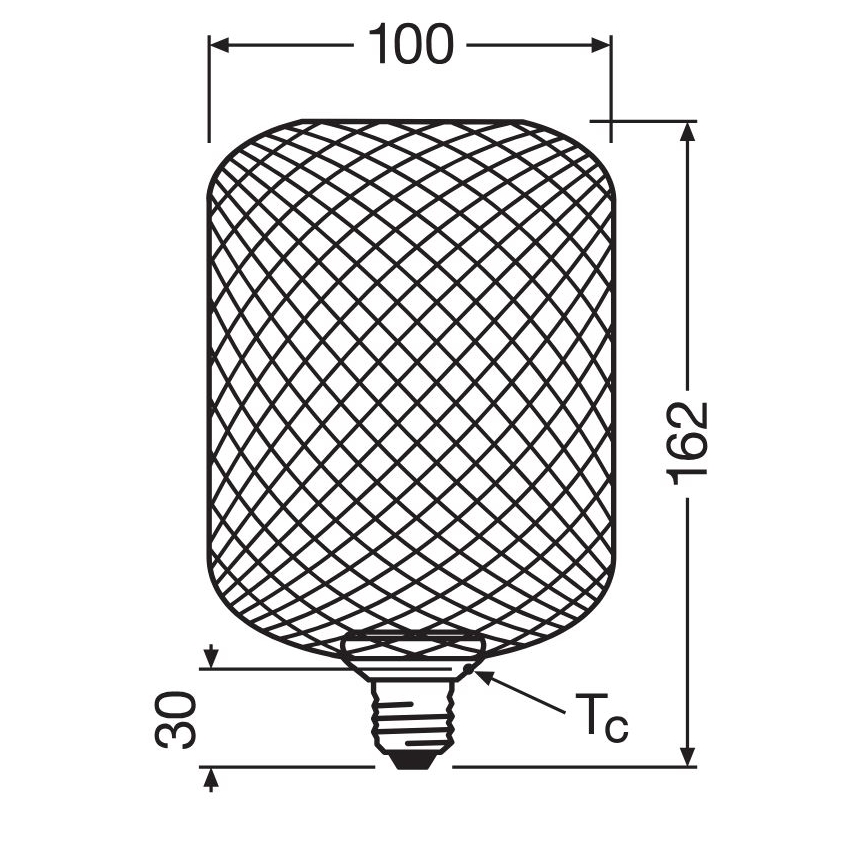 LED-pære DECOR FLAT E27/3,5W/230V 2700K sort - Osram