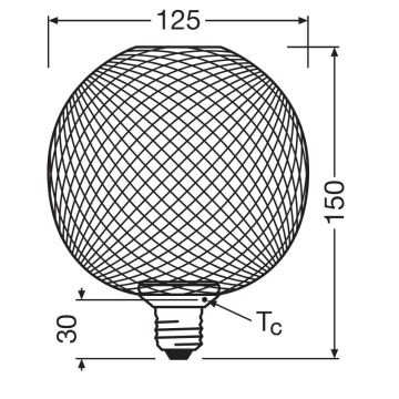 LED-pære DECOR FLAT G125 E27/3,5W/230V 2700K guldfarvet - Osram