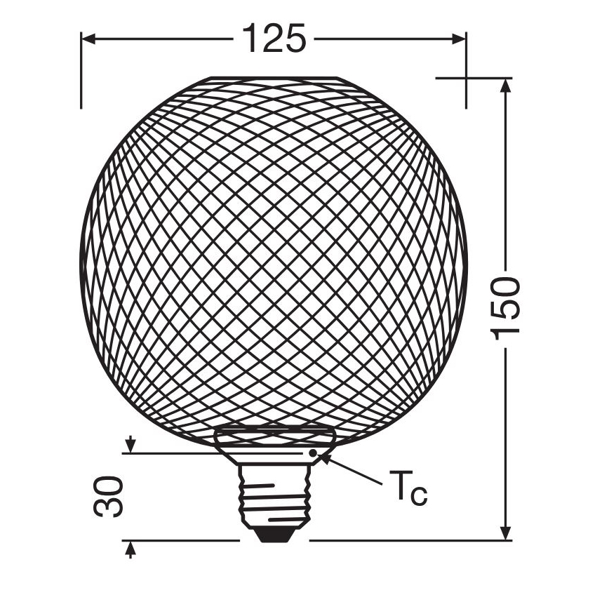 LED-pære DECOR FLAT G125 E27/3,5W/230V 2700K guldfarvet - Osram