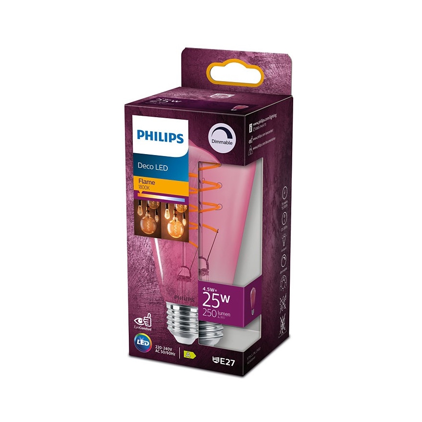 LED-pære dæmpbar DECO Philips ST64 E27/4,5W/230V 1800K