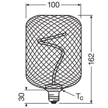 LED-pære dæmpbar DECOR FILAMENT E27/3,5W/230V 1800K guldfarvet - Osram