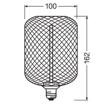 LED-pære dæmpbar DECOR FILAMENT E27/3,5W/230V 1800K sort - Osram